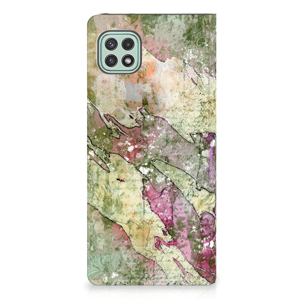 Bookcase Samsung Galaxy A22 5G Letter Painting - B2C Telecom