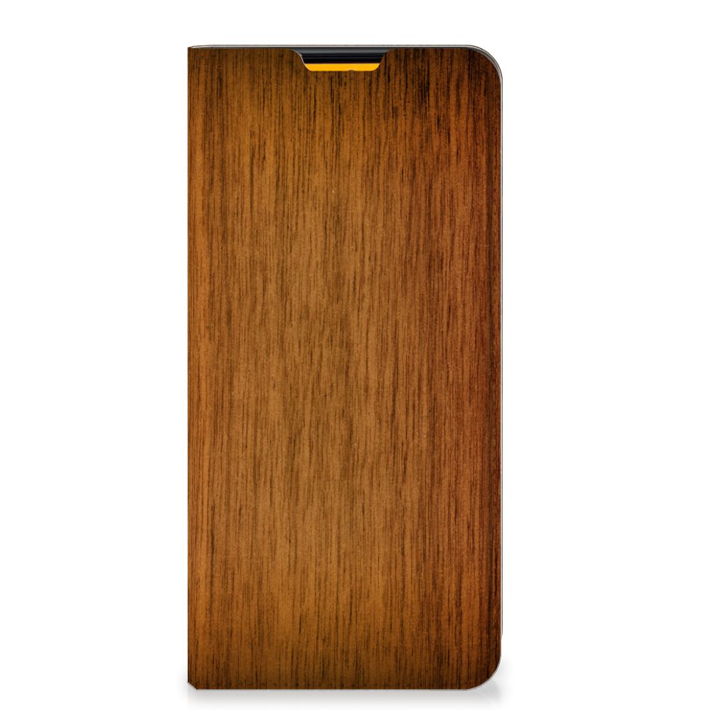 Samsung Galaxy M52 Book Wallet Case Donker Hout - B2C Telecom