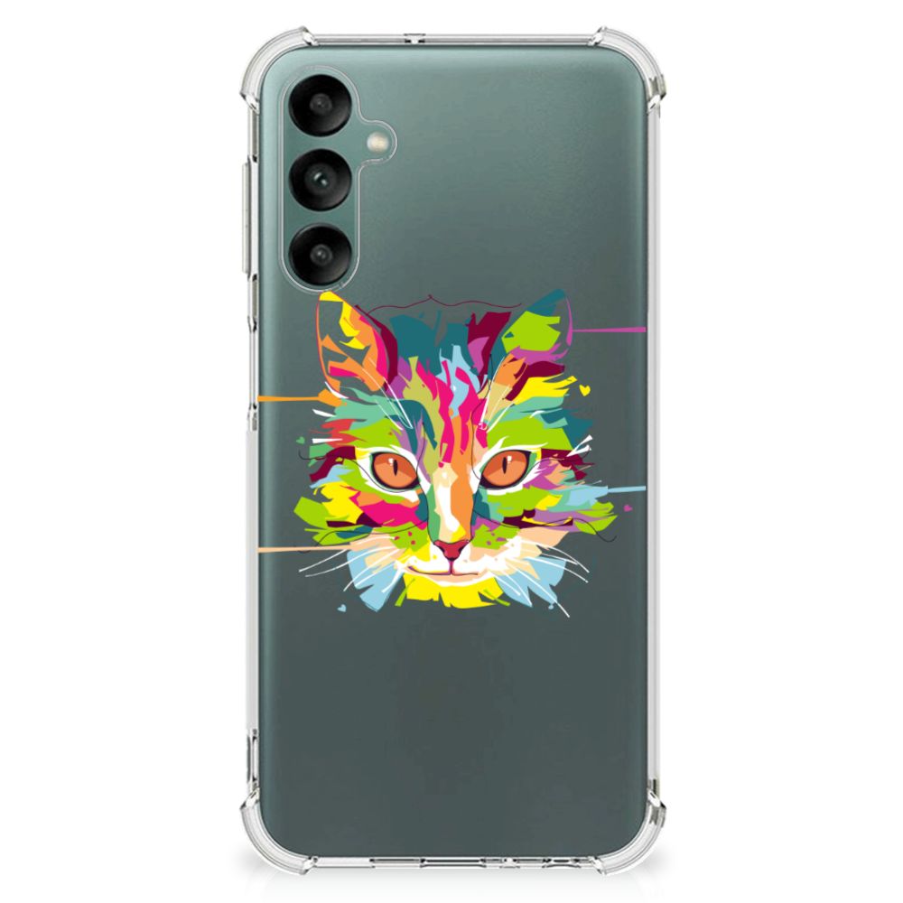 Samsung Galaxy A24 Stevig Bumper Hoesje Cat Color