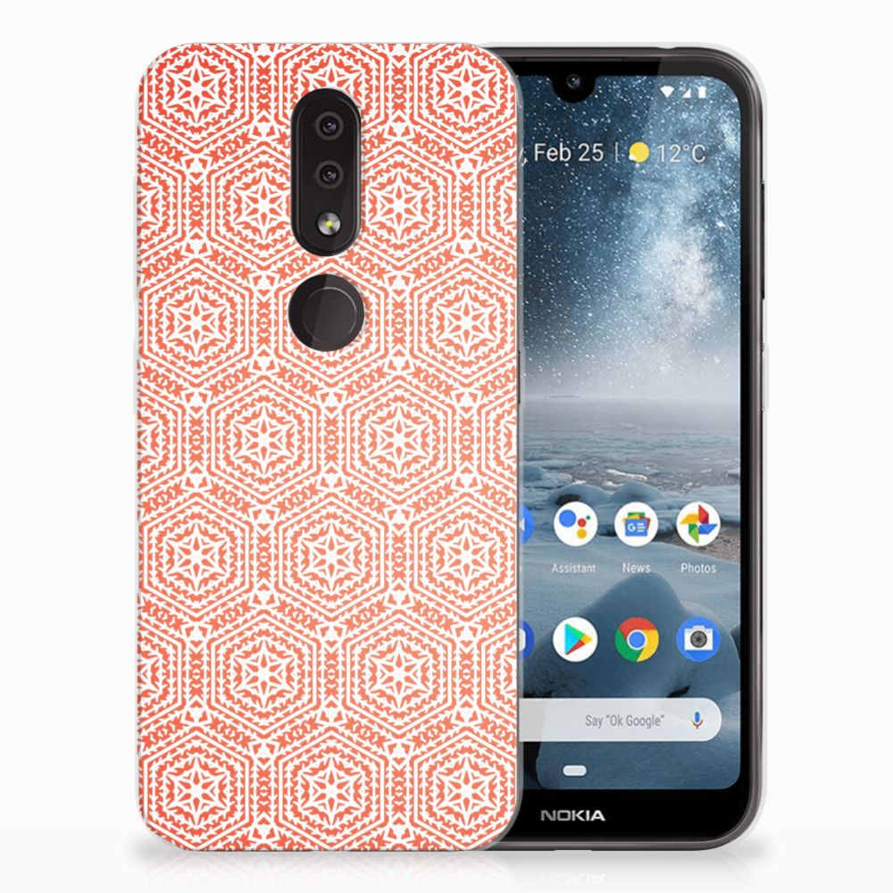 Nokia 4.2 TPU bumper Pattern Orange