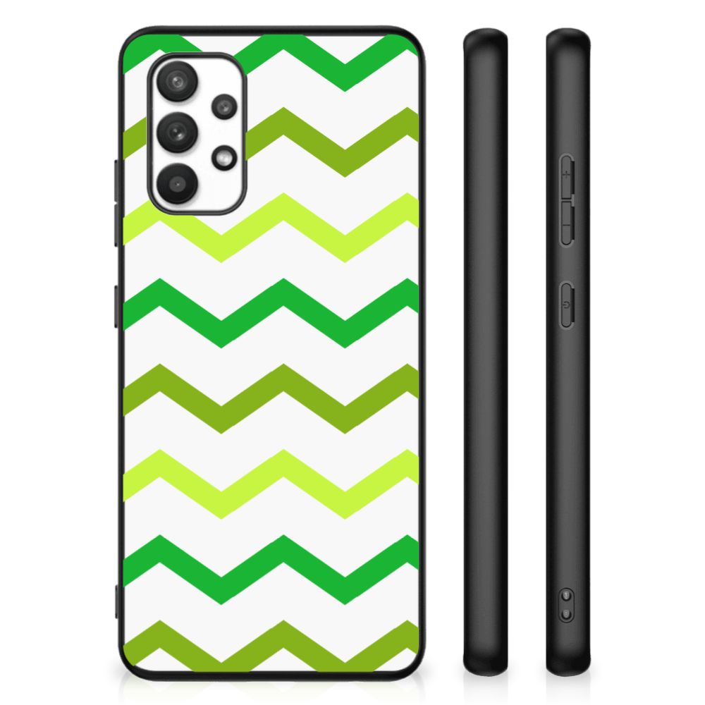 Samsung Galaxy A32 4G | A32 5G Enterprise Editie Back Case Zigzag Groen B2C Telecom