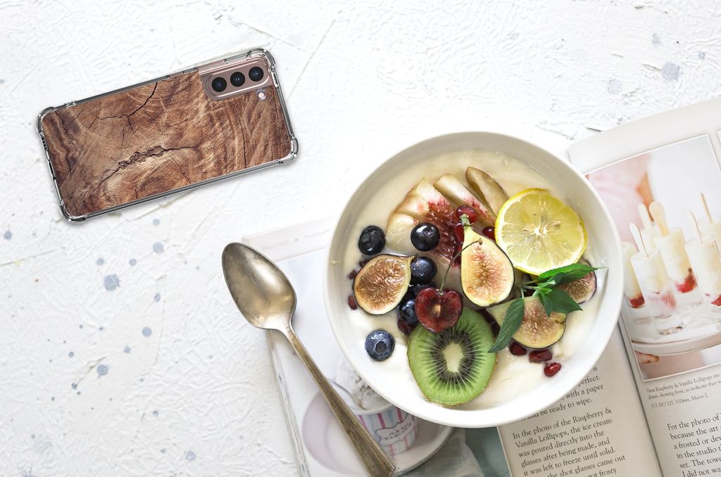 Samsung Galaxy S21 Plus Stevig Telefoonhoesje Tree Trunk B2C Telecom