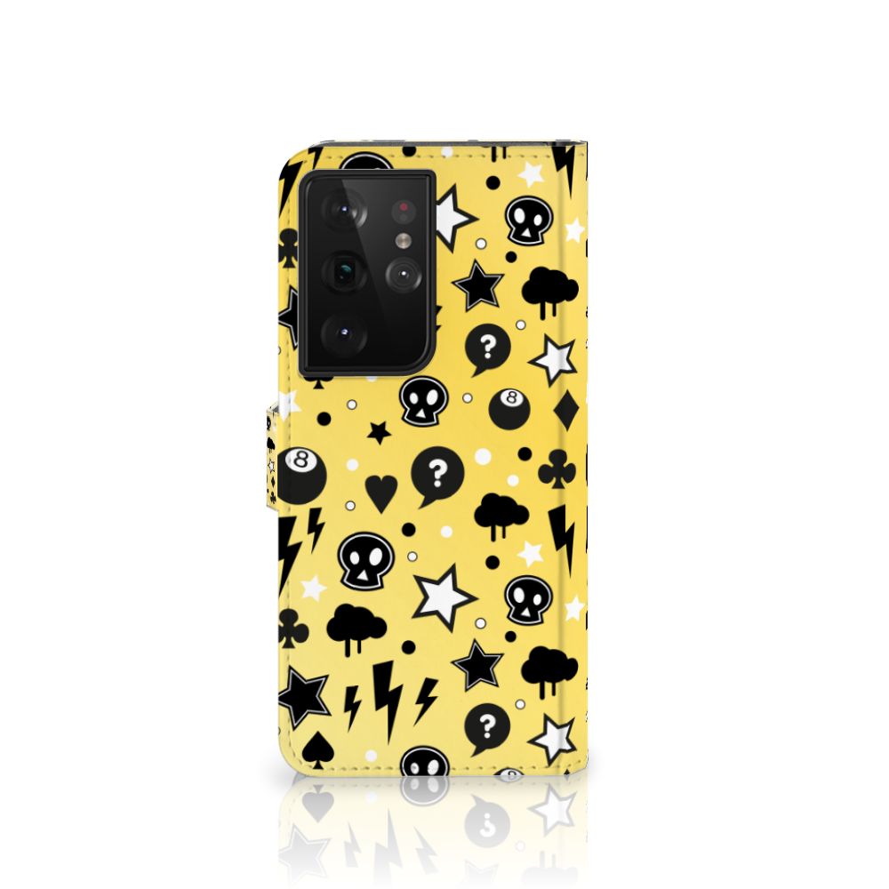 Telefoonhoesje met Naam Samsung Galaxy S21 Ultra Punk Geel