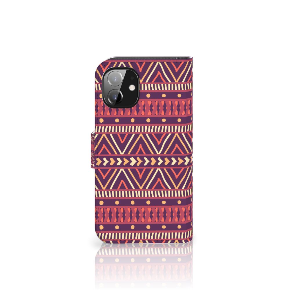 Apple iPhone 12 Mini Telefoon Hoesje Aztec Paars