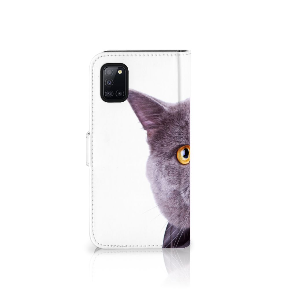 Samsung Galaxy A31 Telefoonhoesje met Pasjes Kat