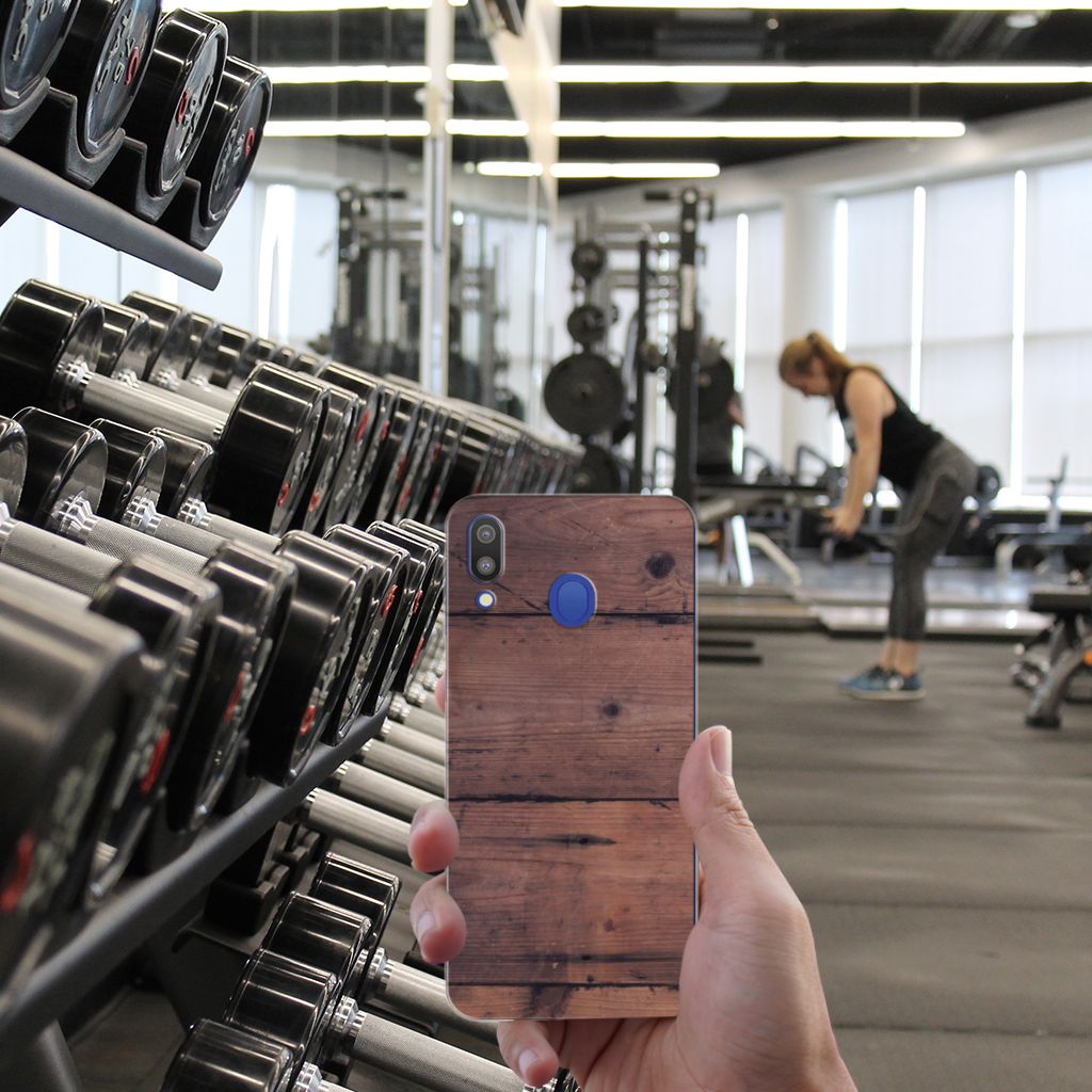 Samsung Galaxy M20 (Power) Bumper Hoesje Old Wood