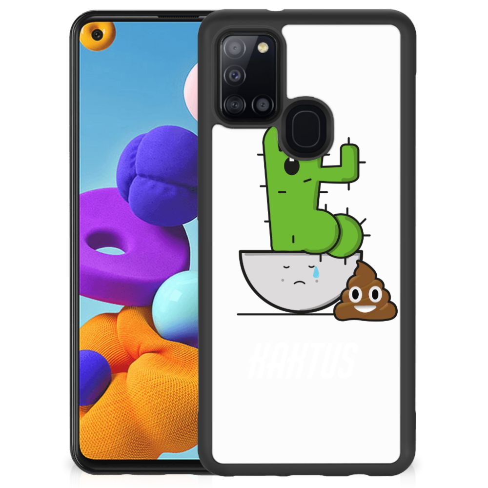 Samsung Galaxy A21s Bumper Hoesje Cactus Poo