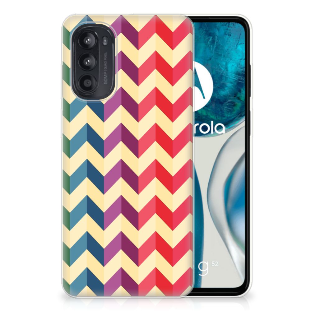 Motorola Moto G52/G82 TPU bumper Zigzag Multi Color