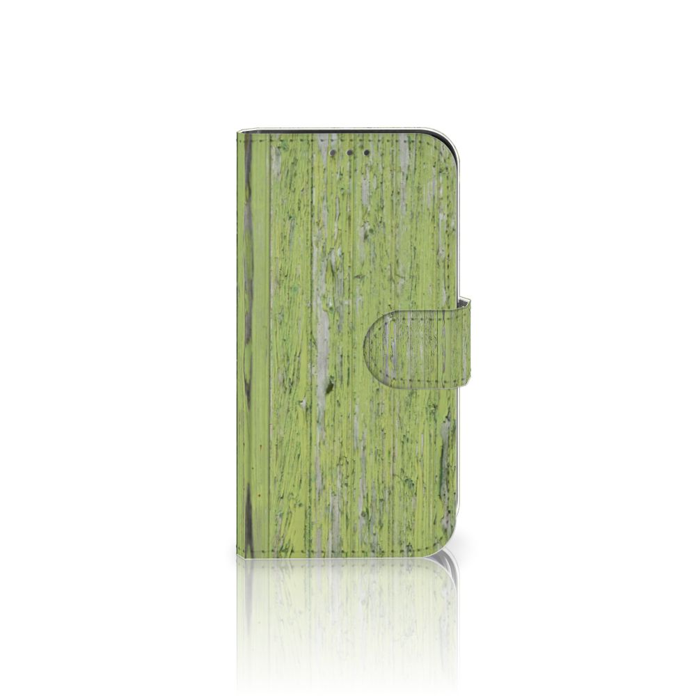 Apple iPhone 12 Mini Book Style Case Green Wood