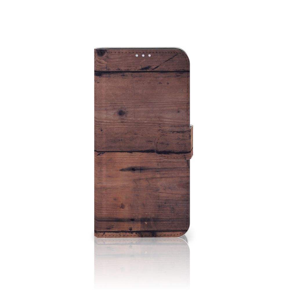 Motorola G8 Power Book Style Case Old Wood