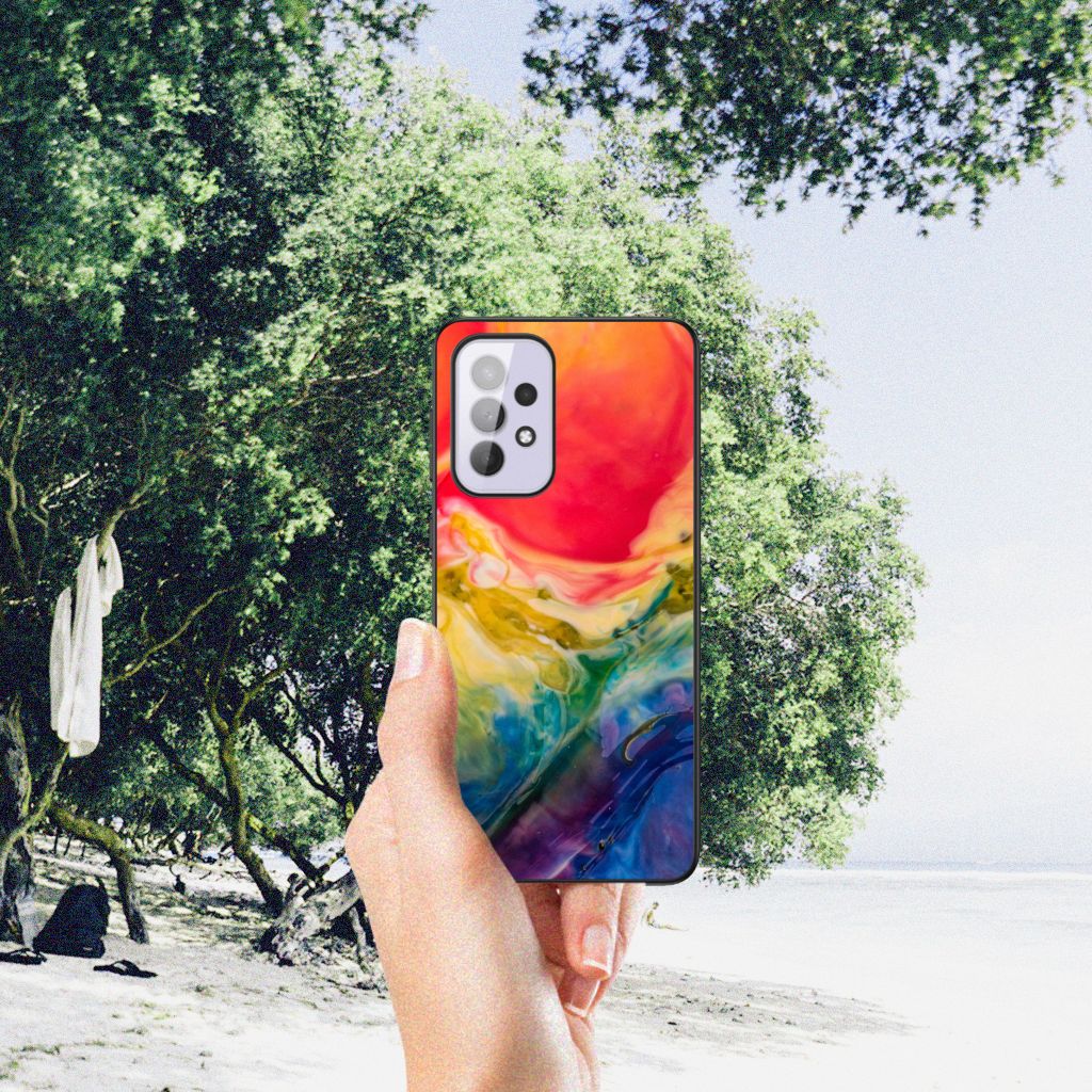 Kleurrijke Telefoonhoesje Samsung Galaxy A33 5G Watercolor Dark B2C Telecom