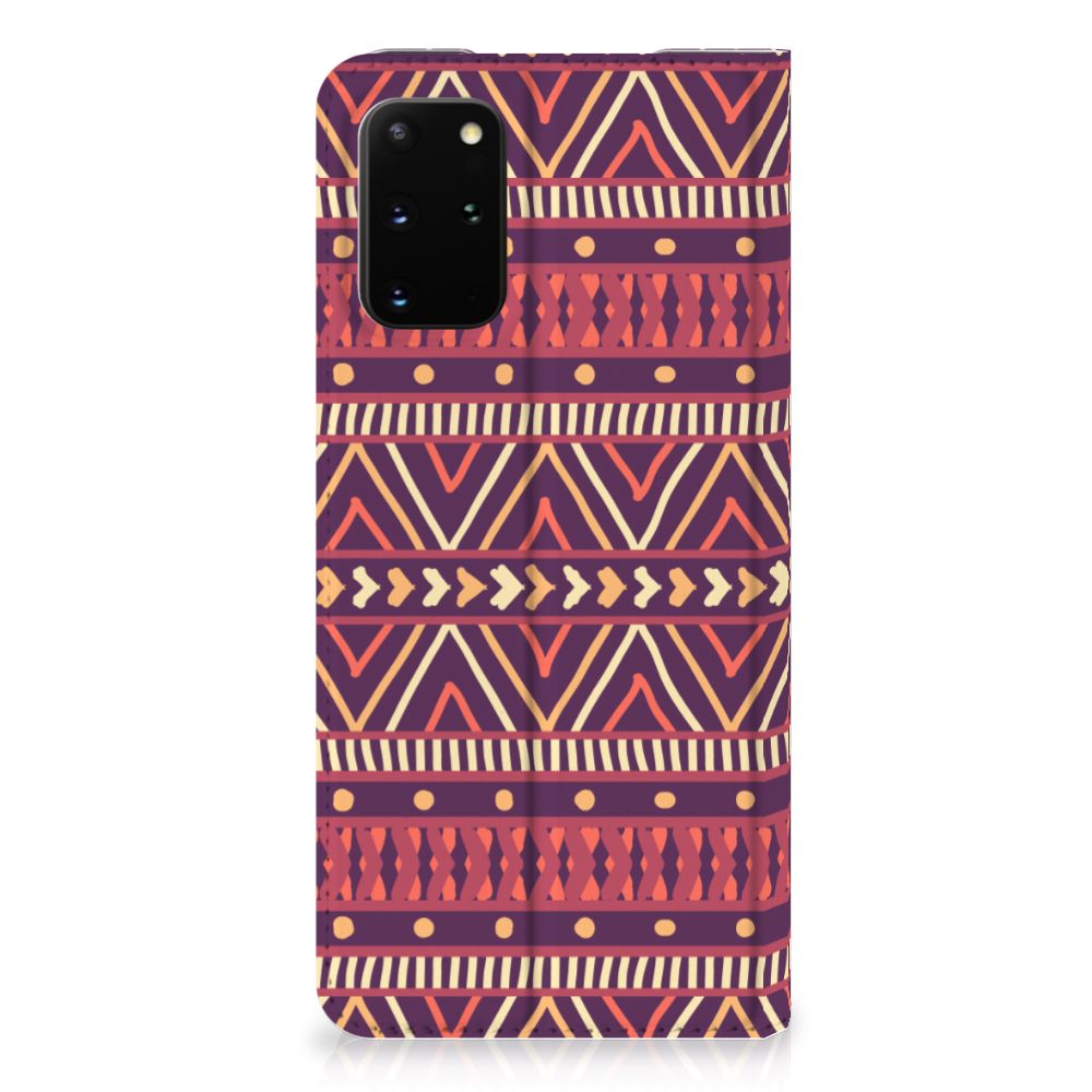 Samsung Galaxy S20 Plus Hoesje met Magneet Aztec Paars - B2C Telecom