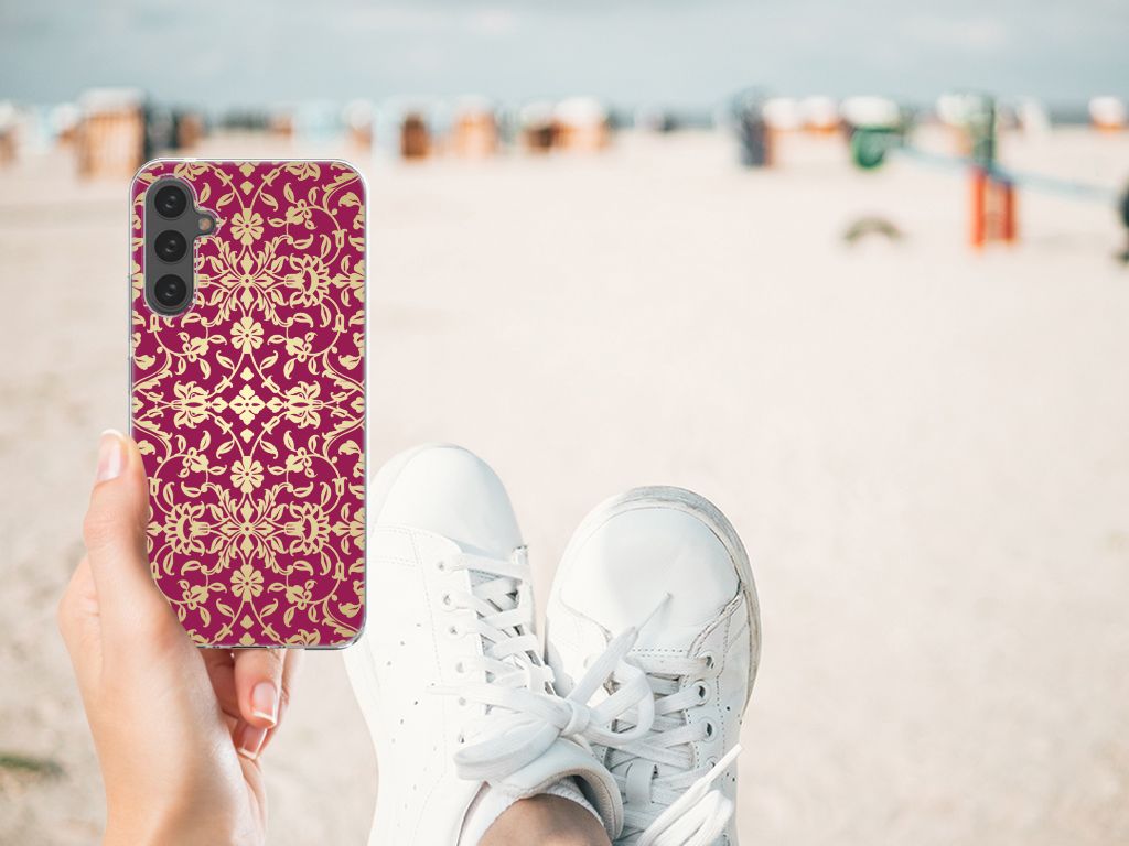 Siliconen Hoesje Samsung Galaxy A34 Barok Pink B2C Telecom