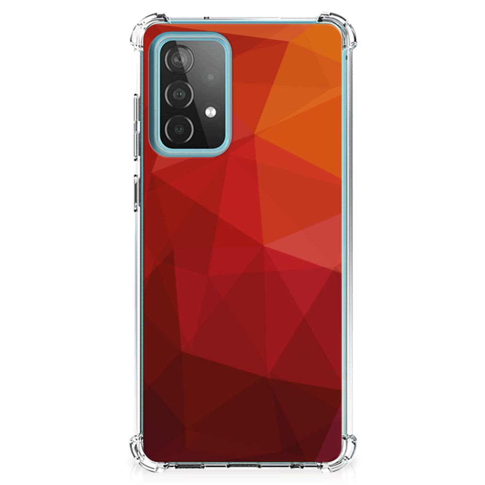 Shockproof Case voor Samsung Galaxy A52 4G/5G Polygon Red - B2C Telecom