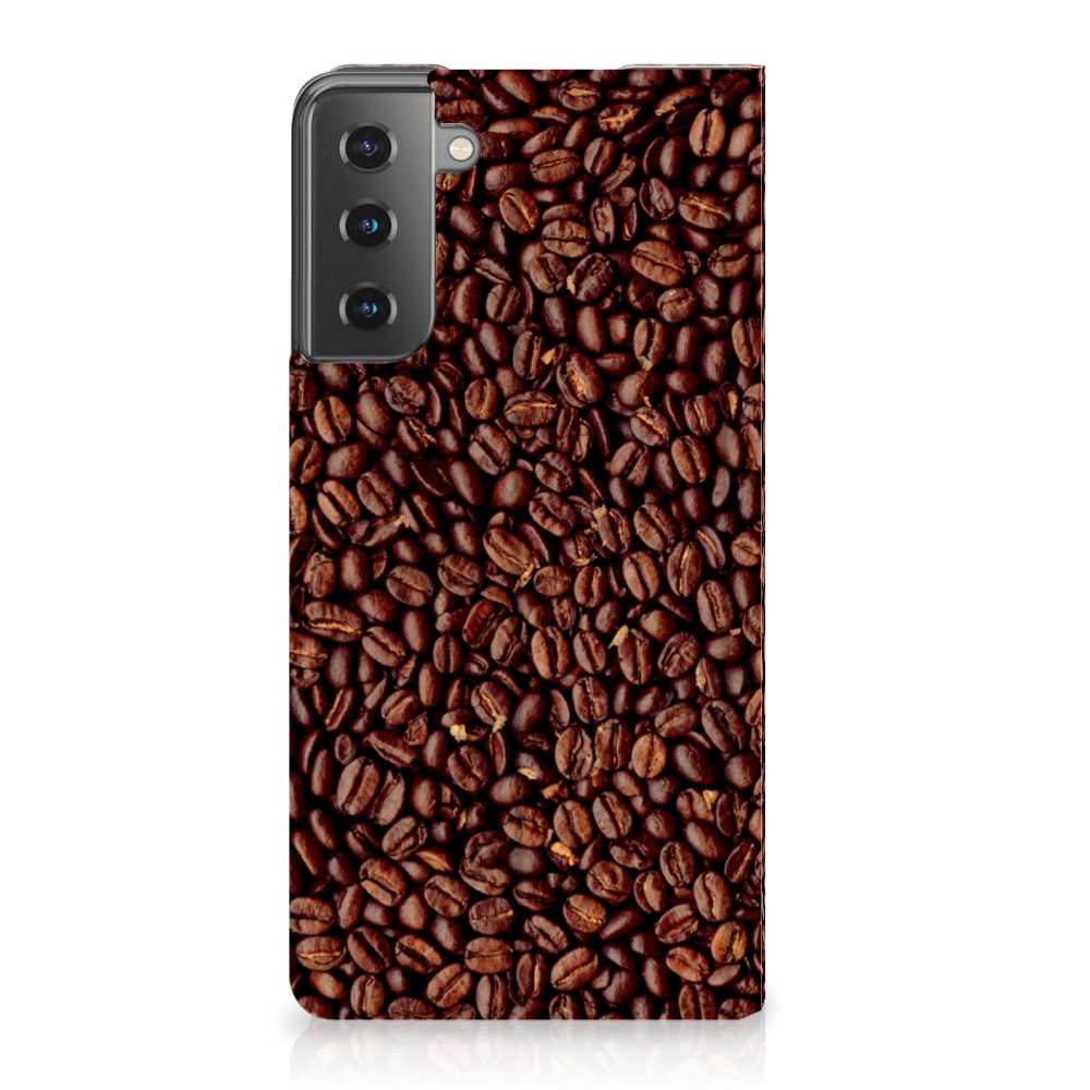 Samsung Galaxy S21 Plus Flip Style Cover Koffiebonen - B2C Telecom