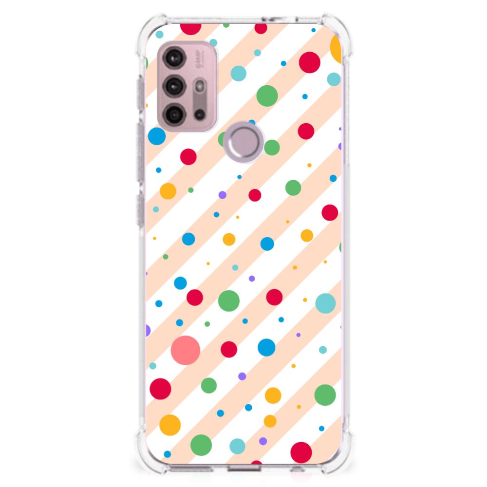 Motorola Moto G30 | G20 | G10 Doorzichtige Silicone Hoesje Dots