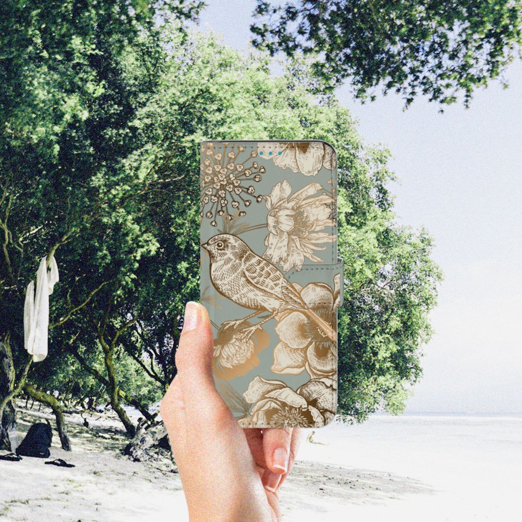 Hoesje voor Samsung Galaxy A73 5G Vintage Bird Flowers