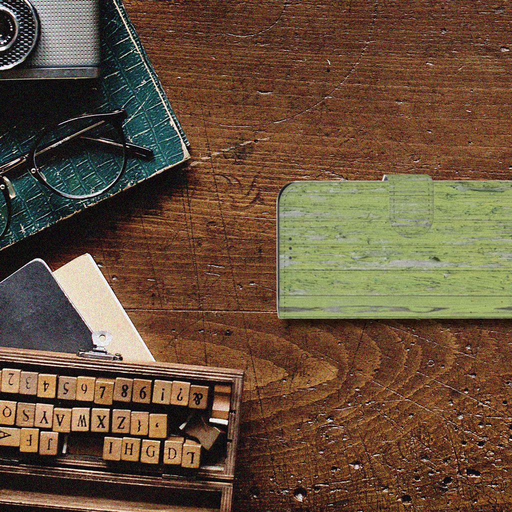 Samsung Galaxy Xcover 5 Book Style Case Green Wood