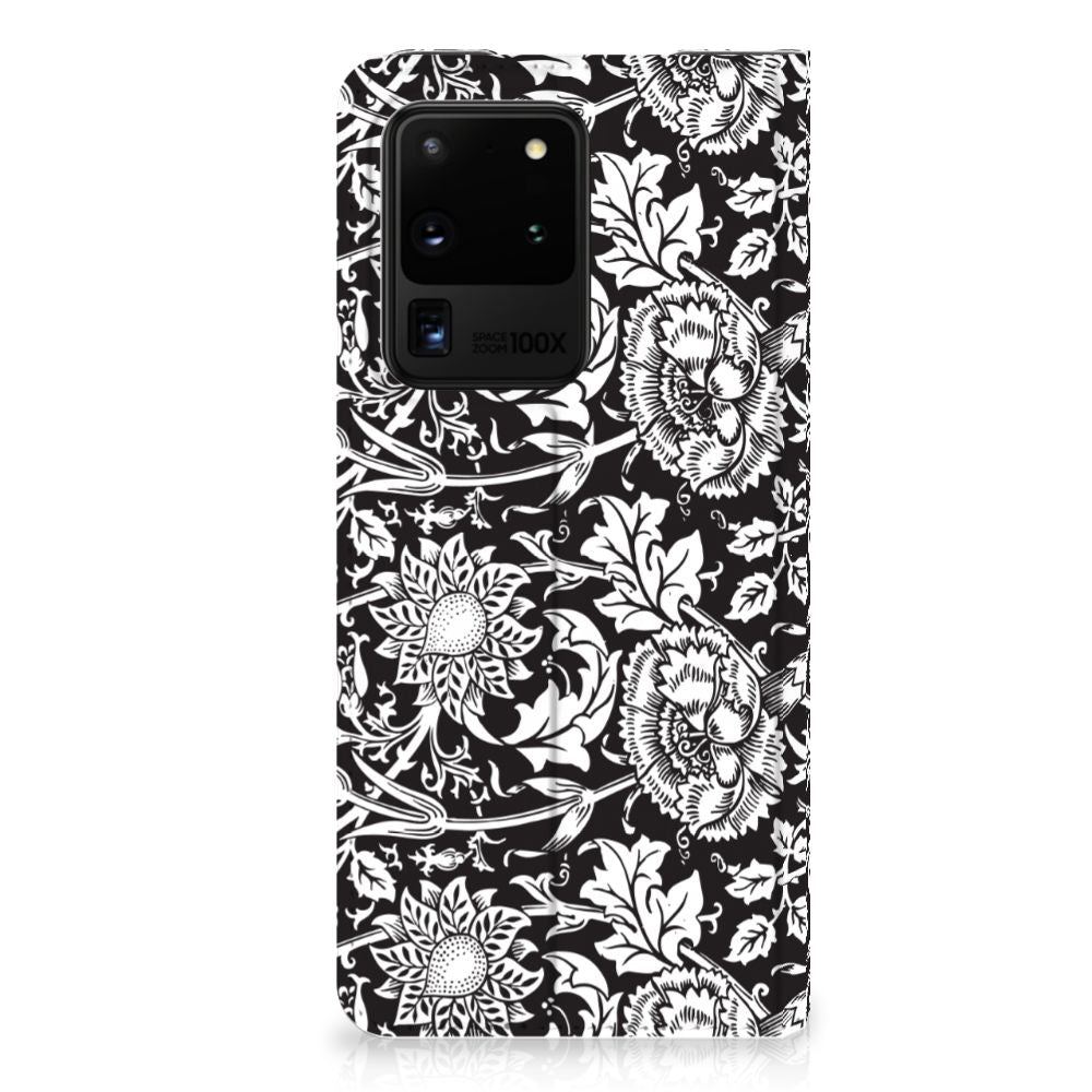 Samsung Galaxy S20 Ultra Smart Cover Black Flowers - B2C Telecom
