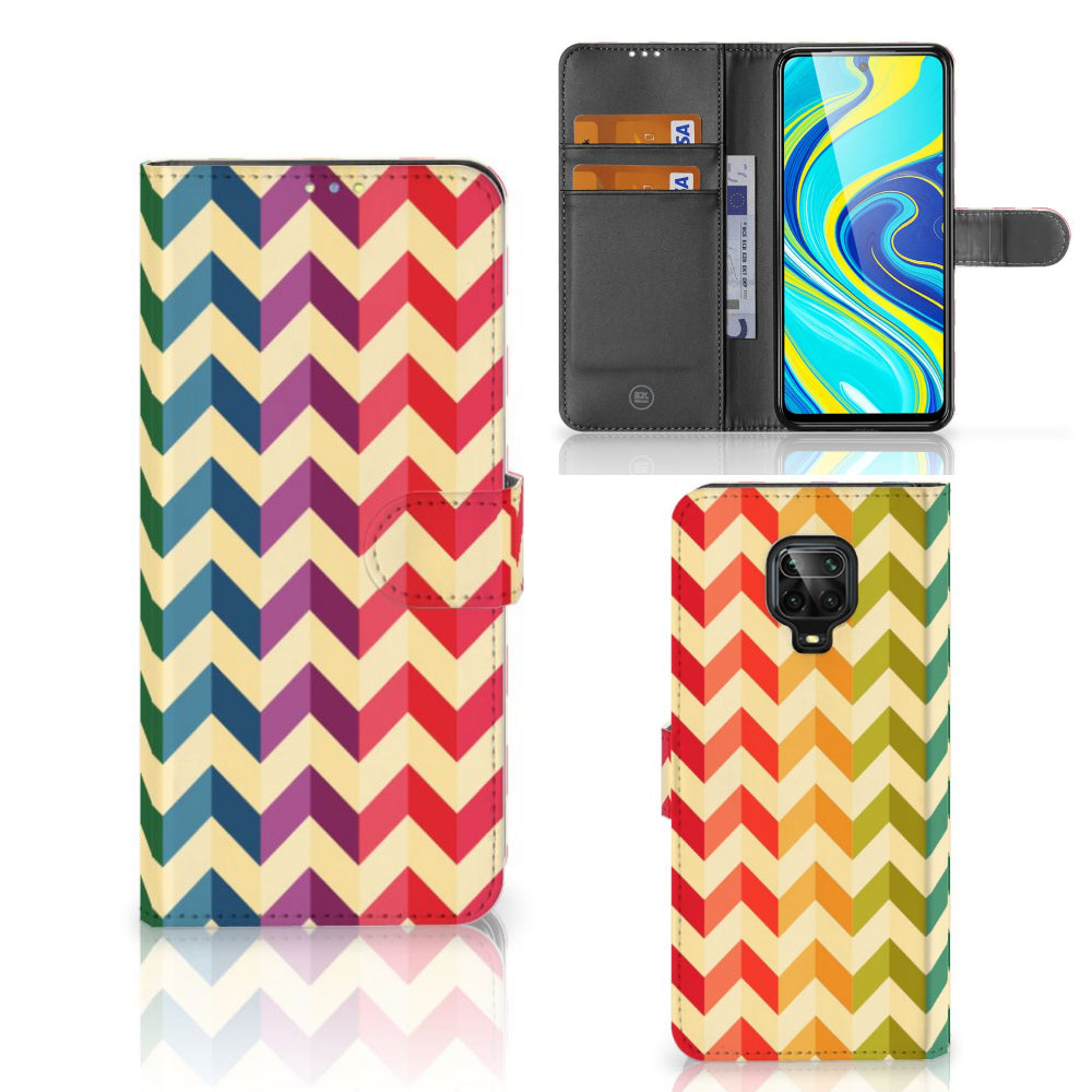 Xiaomi Redmi Note 9 Pro | Note 9S Telefoon Hoesje Zigzag Multi Color