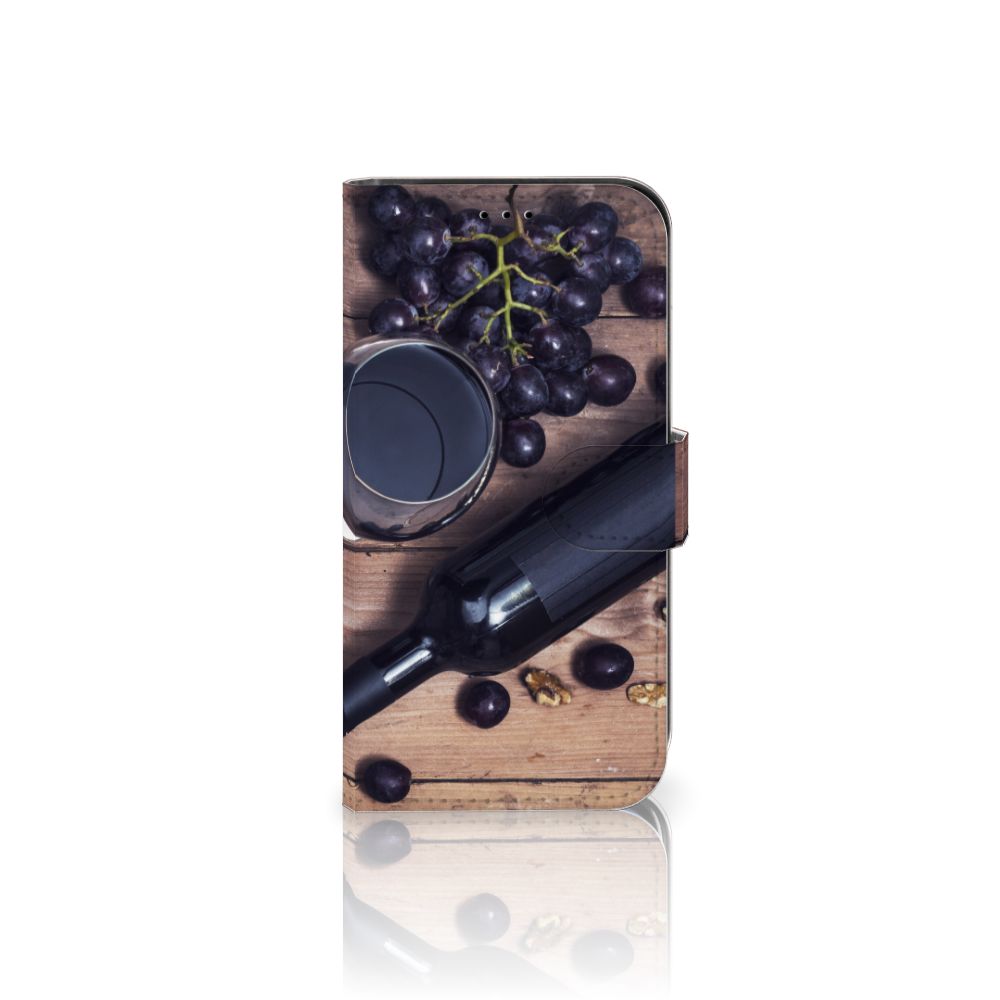Apple iPhone 13 Book Cover Wijn met wijnfles en druiven 🍷