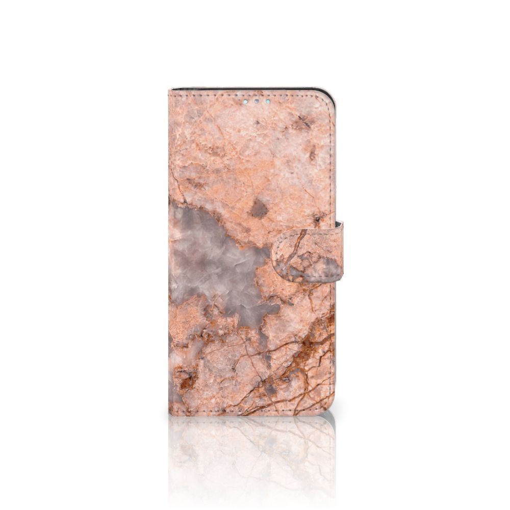 Samsung Galaxy A41 Bookcase Marmer Oranje