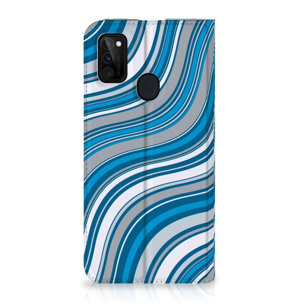 Samsung Galaxy M30s | M21 Hoesje met Magneet Waves Blue - B2C Telecom
