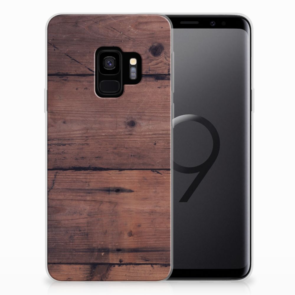 Samsung Galaxy S9 Bumper Hoesje Old Wood