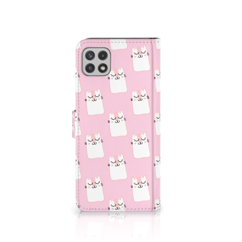 Samsung Galaxy A22 5G Telefoonhoesje met Pasjes Sleeping Cats