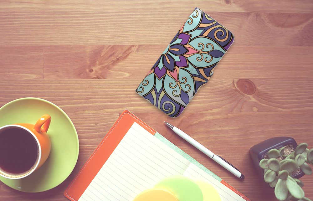 Motorola Moto G60s Hoesje Purple Flower