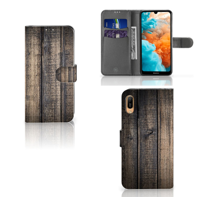 Huawei Y6 (2019) Book Style Case Steigerhout