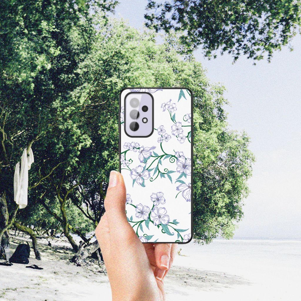 Samsung Galaxy A33 5G Uniek Bloemen Hoesje Blossom White B2C Telecom