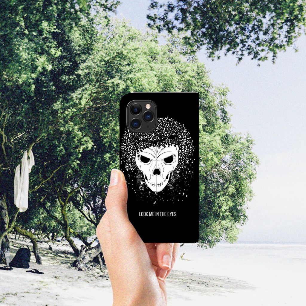 Mobiel BookCase Apple iPhone 11 Pro Skull Hair