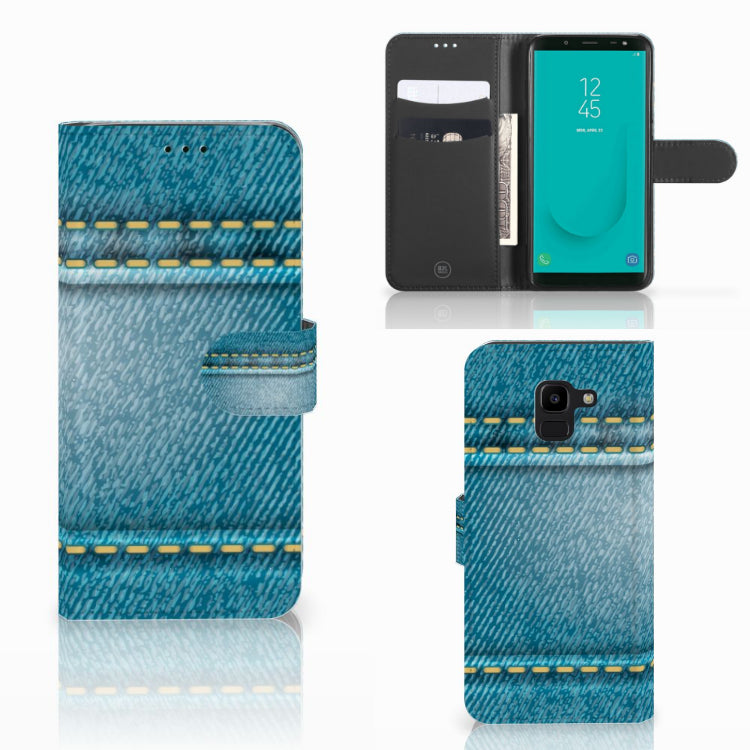 Samsung Galaxy J6 2018 Wallet Case met Pasjes Jeans