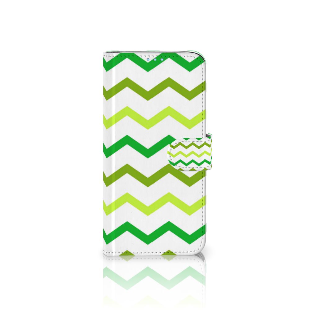 Huawei P40 Lite Telefoon Hoesje Zigzag Groen