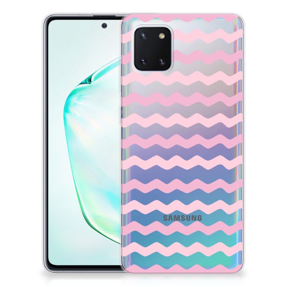 Samsung Galaxy Note 10 Lite TPU bumper Waves Roze