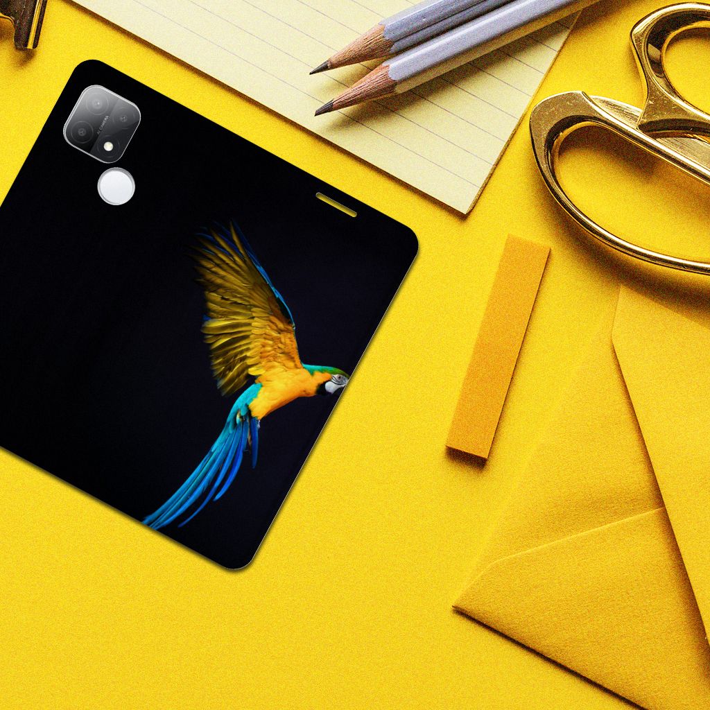 OPPO A15 Hoesje maken Papegaai - B2C Telecom