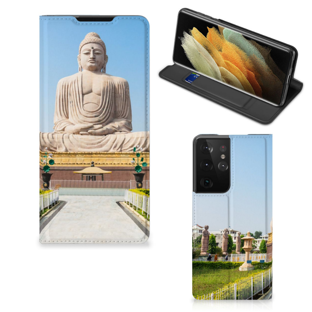 Samsung Galaxy S21 Ultra Book Cover Boeddha - B2C Telecom