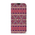 iPhone 13 Mini Hoesje met Magneet Aztec Paars met kleurrijk geometrisch patroon.