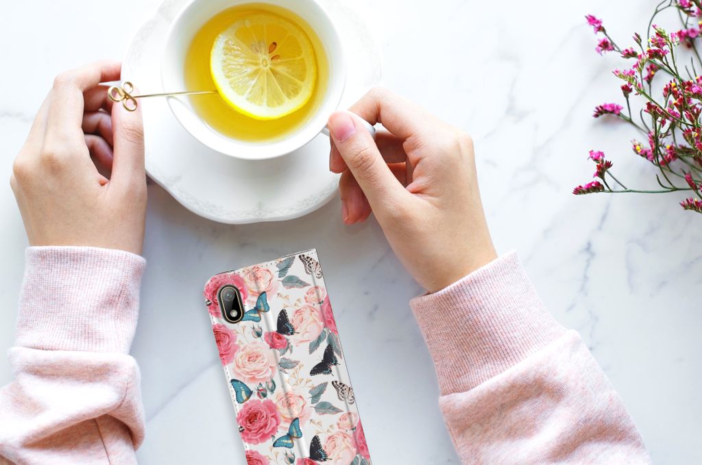 Huawei Y5 (2019) Smart Cover Butterfly Roses - B2C Telecom