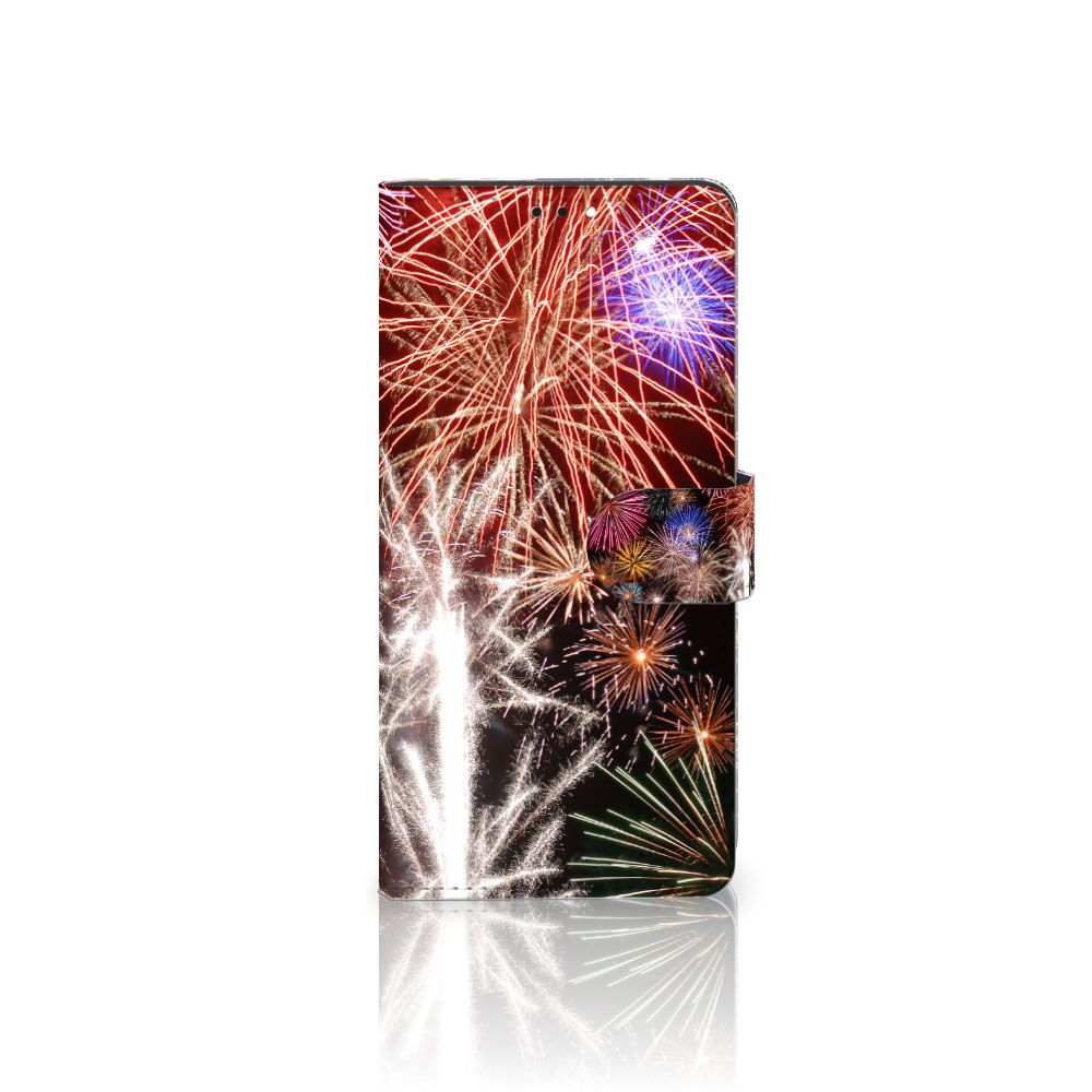 Xiaomi Redmi Note 10 Pro Wallet Case met Pasjes Vuurwerk