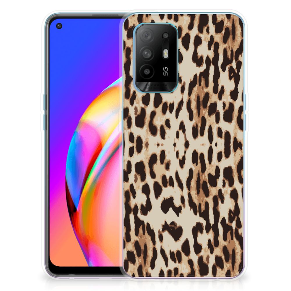 OPPO A94 5G | Reno5 Z TPU Hoesje Leopard