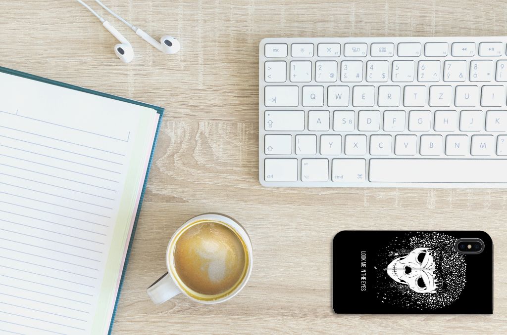 Mobiel BookCase Apple iPhone X | Xs Skull Hair