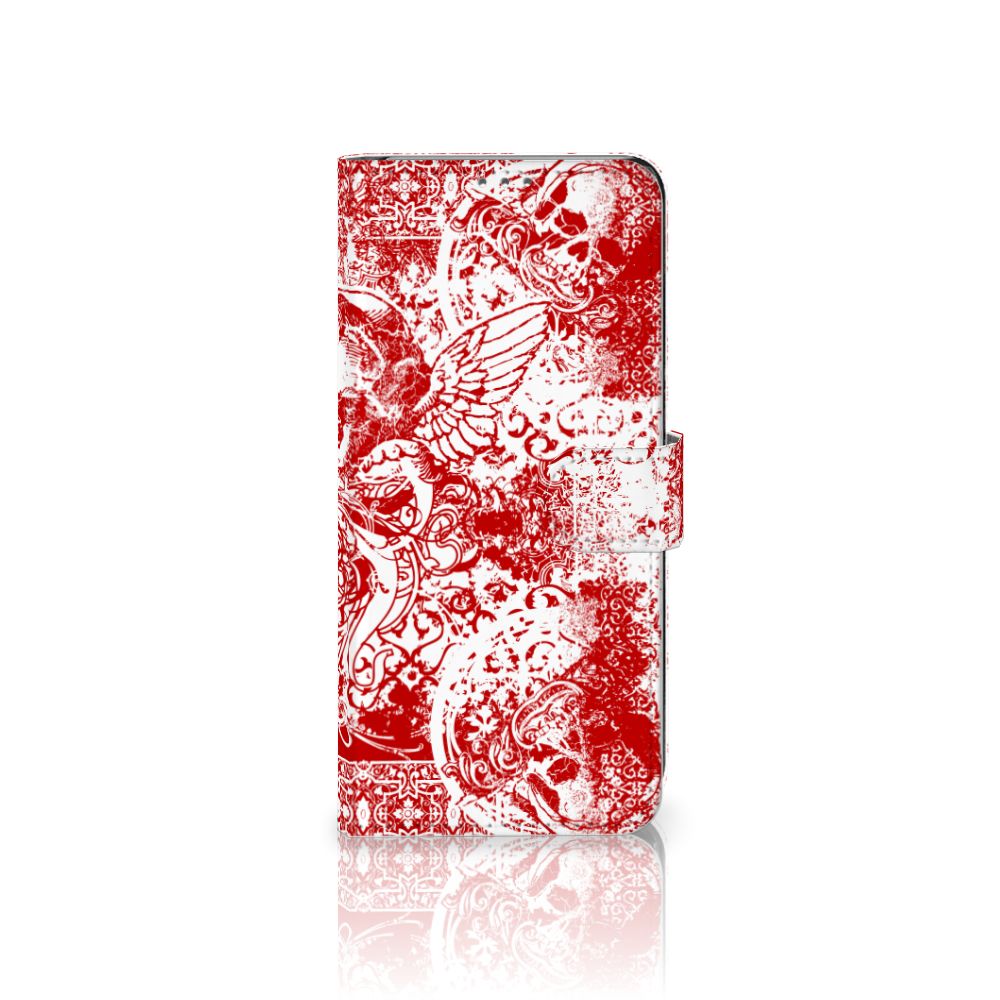 Telefoonhoesje met Naam Samsung Galaxy S20 FE Angel Skull Rood