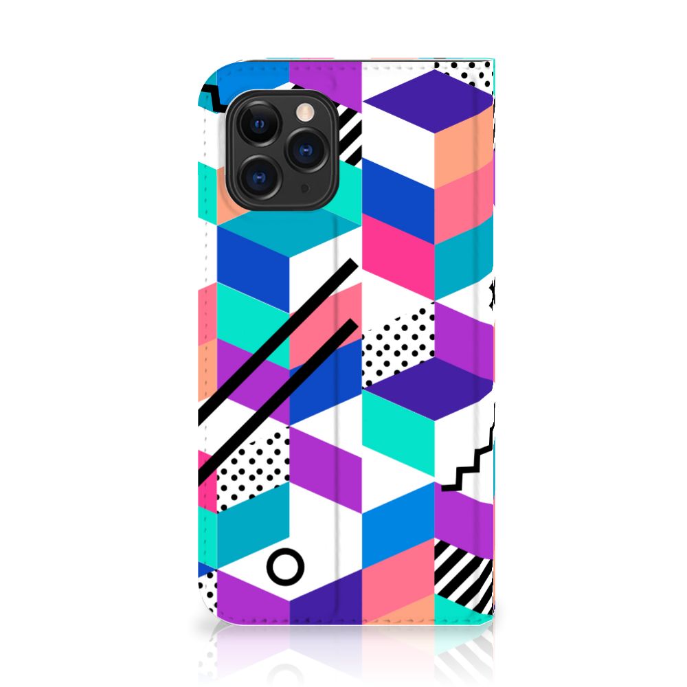 Apple iPhone 11 Pro Stand Case Blokken Kleurrijk