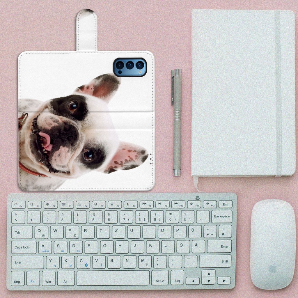 OPPO Reno 4 Pro 5G Telefoonhoesje met Pasjes Franse Bulldog