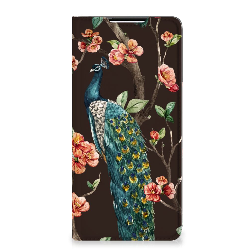 Samsung Galaxy S21 Plus Hoesje maken Pauw met Bloemen - B2C Telecom