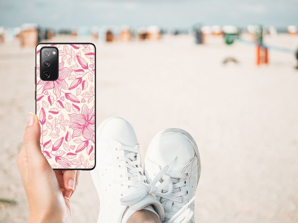 Samsung Galaxy S20 FE Bloemen Hoesje Pink Flowers B2C Telecom
