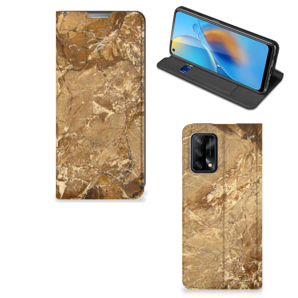 OPPO A74 4G Standcase Marmer Creme - B2C Telecom