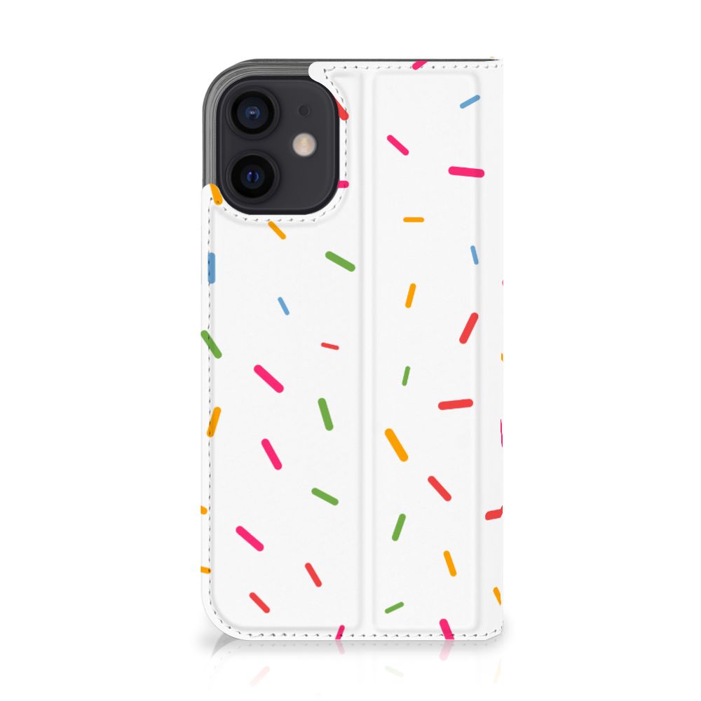 iPhone 12 Mini Flip Style Cover Donut Roze - B2C Telecom